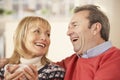 Portrait mature couple relaxing at home Royalty Free Stock Photo