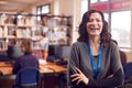 Portrait Of Mature Male Teacher Or Student In Library With Other Students Studying In Background Royalty Free Stock Photo