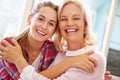 Portrait Of Mature Mother With Adult Daughter At Home