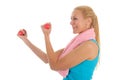 Portrait mature woman at fitness