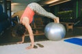 Gym portrait of mature woman Royalty Free Stock Photo