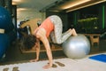 Gym portrait of mature woman Royalty Free Stock Photo