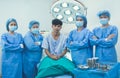 Portrait of medical operation team and patient Royalty Free Stock Photo