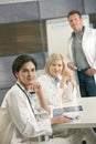 Portrait of medical team consulting Royalty Free Stock Photo