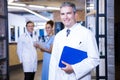 Portrait of medical team smiling at camera Royalty Free Stock Photo