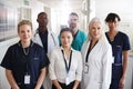 Portrait Of Medical Team Standing In Hospital Corridor Royalty Free Stock Photo