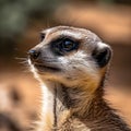 Portrait of a meerkat (suricata suricatta)