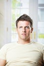 Portrait of mid-adult man at home Royalty Free Stock Photo