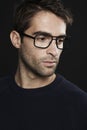 Portrait of mid adult man wearing glasses Royalty Free Stock Photo