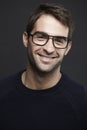 Portrait of mid adult man wearing glasses Royalty Free Stock Photo
