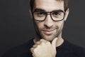 Portrait of mid adult man wearing glasses Royalty Free Stock Photo