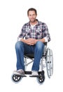 Portrait of middle age man in wheelchair