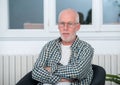 Portrait of middle-aged man with beard and glasses Royalty Free Stock Photo