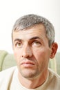 Portrait of middle aged man looking up Royalty Free Stock Photo