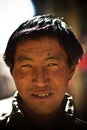 Portrait of a middle aged man from Tibet