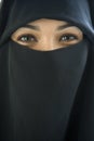 Portrait of a middle eastern woman wearing black Royalty Free Stock Photo