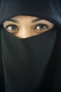 Portrait of a middle eastern woman wearing black Royalty Free Stock Photo