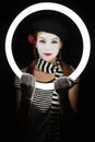 Portrait of mime Royalty Free Stock Photo