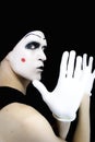 Portrait of the mime Royalty Free Stock Photo