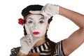 Portrait of a mime comedian