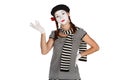 Portrait of a mime comedian Royalty Free Stock Photo