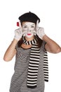 Portrait of a mime comedian