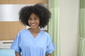 Portrait of Mixed race confident smiling female nurse working in hospital , health care concept