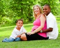 Portrait of mixed race family Royalty Free Stock Photo