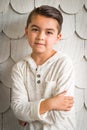 Portrait of Mixed Race Young Hispanic Caucasian Boy Royalty Free Stock Photo