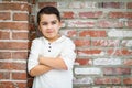 Portrait of Mixed Race Young Hispanic Caucasian Boy Royalty Free Stock Photo