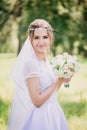 Portrait of modest bride