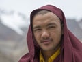 Portrait monk on the street in Leh, Ladakh. India