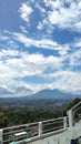 Portrait mountain with clear beautiful blue sky