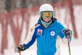 Portrait of mountain skier Popova Ekaterina during International Ski Federation Championship, Russian Women Alpine