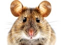 Portrait of a mouse close-up mouse on a white background Royalty Free Stock Photo