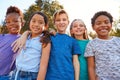 Portrait Of Multi-Cultural Children Hanging Out With Friends In Countryside Together Royalty Free Stock Photo