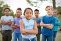 Portrait Of Multi-Cultural Children Hanging Out With Friends In Countryside Together Royalty Free Stock Photo