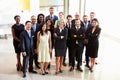 Portrait Of Multi-Cultural Office Staff Standing In Lobby Royalty Free Stock Photo