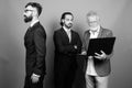 Portrait of multi ethnic bearded businessmen together Royalty Free Stock Photo