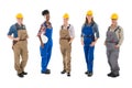 Portrait Of Multi ethnic Female Carpenters Standing In Row Royalty Free Stock Photo