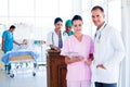 Portrait of a multi-ethnic medical team at work Royalty Free Stock Photo