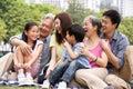 Portrait Of Multi-Generation Chinese Family Royalty Free Stock Photo