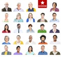 Portrait of Multiethnic Colorful Diverse People Royalty Free Stock Photo