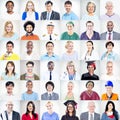 Portrait of Multiethnic Mixed Occupations People Royalty Free Stock Photo