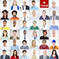 Portrait of Multiethnic Mixed Occupations People Royalty Free Stock Photo