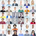 Portrait of Multiethnic Mixed Occupations People Royalty Free Stock Photo