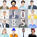 Portrait of Multiethnic Mixed Occupations People Royalty Free Stock Photo