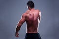 Portrait of a muscular mans back