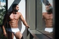 Portrait Of A Muscular Shirtless Model In Underwear Royalty Free Stock Photo