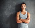 Portrait of muscular young handsome man Royalty Free Stock Photo